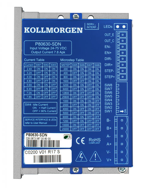 Kollmorgen lance la série avancée P8000 avec le nouveau variateur pas-à-pas P80630